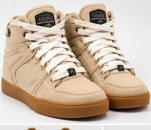 OSIRIS NYC 83 VLC High Top Sneakers Tan Canvas Gum Sole unisex 5.5